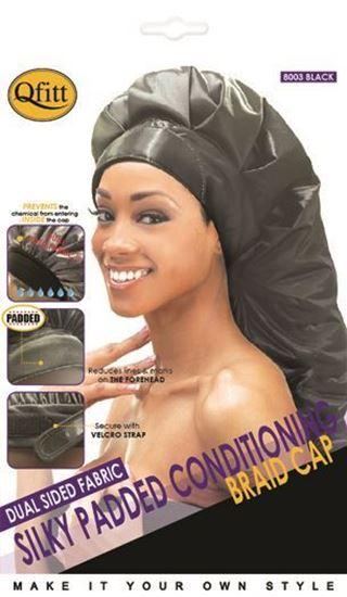Qfitt Dual-Sided Fabric Silky Padded Conditioning Braid Cap (M&M #8003)