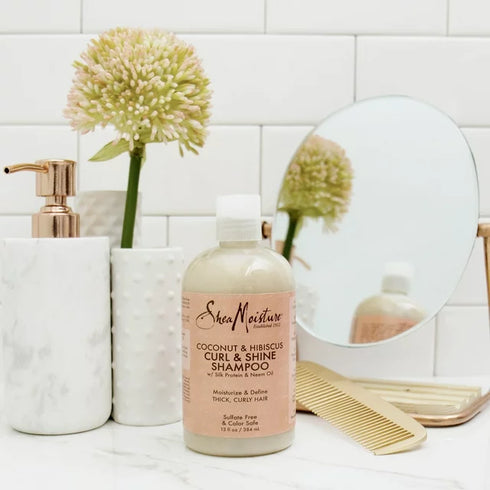 SHEA MOISTURE COCONUT&HIBISCUS CURL&SHINE SHAMPOO (290206) 13oz