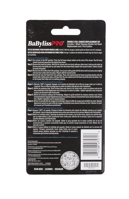 BAB47570 CONAIR BABYLISSPRO SHAVER REPLACEMENT UVFOIL SINGLE