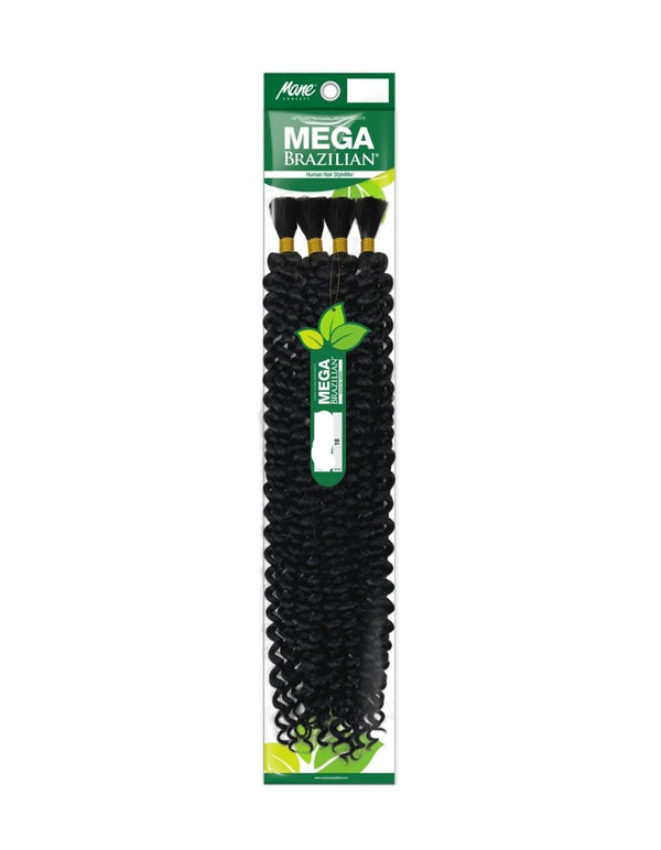 Mane Concept Human Hair Blend Braids Mega Brazilian Water Bulk 24”(MBWK24)