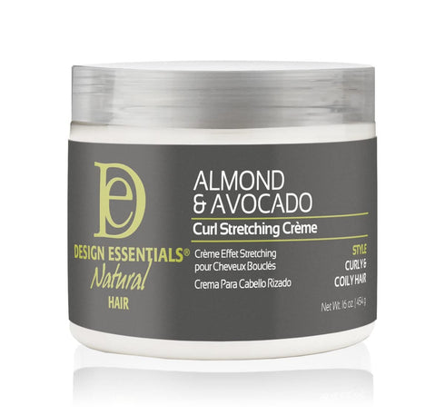 Design Essentials Natural Almond & Avocado Curl Stretching Cream (JAR) 16 OZ(DES00435)