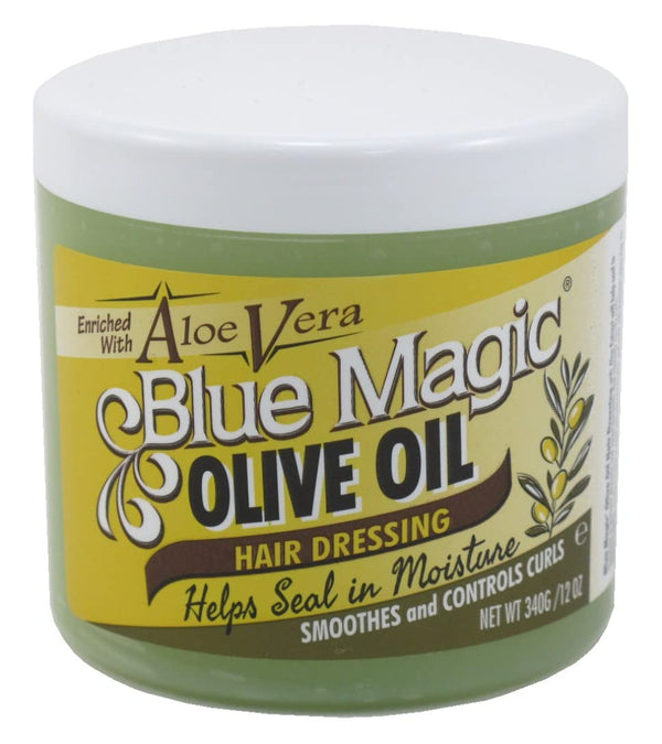 Blue Magic Olive Oil Hair Dressing with Aloe Vera – 12 oz