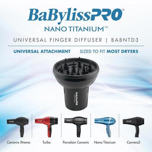 BAB27044 BABYLISS UNIVERSAL DIFFUSER NANO TITANIUM