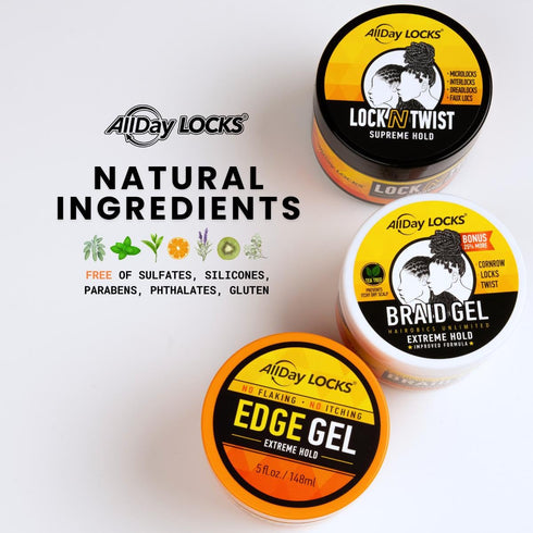 ALL DAY LOCKS & BRAID GEL (JAR) 5 OZ (ADA83721)
