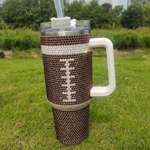 FOOTBALL TUMBLER ,40OZ - OrgOrd:42290(SF-0236WH-TX )