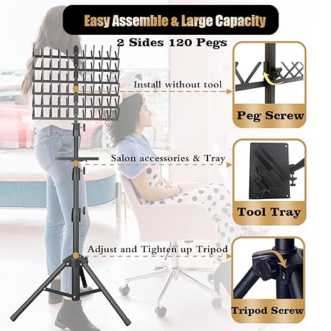 SPOOL HAIR BRAIDING RACK BLACK(PBR-168BK 168)