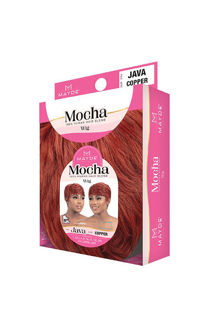 MAYDE JAVA MOCHA HUMAN HAIR BLEND WIG