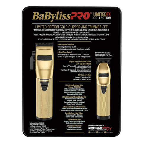 FXFSHOLPKGI BABYLISS FX COLL CLIPPER TRIMMER GOLD