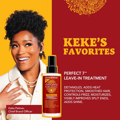 Creme of Nature ARGAN OIL PERFECT 7 7-IN-1 LEAVE IN TREATMENT 5.1oz (C07128)
