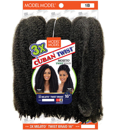 Model Model 3X Mojito Cuban Twist 16" Synthetic Hair Braid