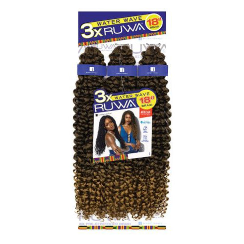 Sensationnel 3X Ruwa Water Wave 18″ Pre-Stretched Synthetic Hair Braid