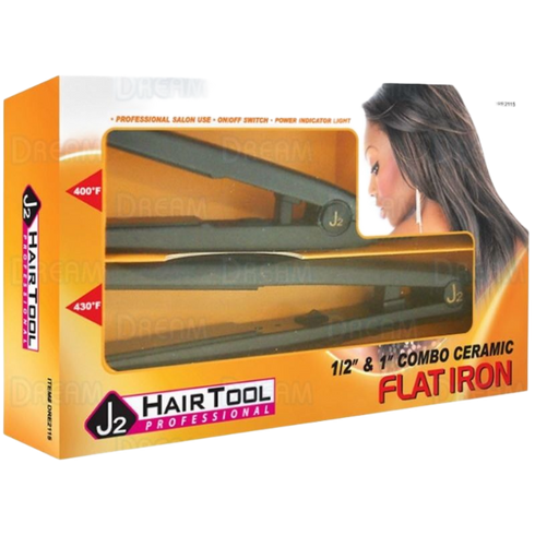 J2 HAIR TOOLS FLAT IRON COMBO with MINI 1″ & 0.5″(DRE2115)