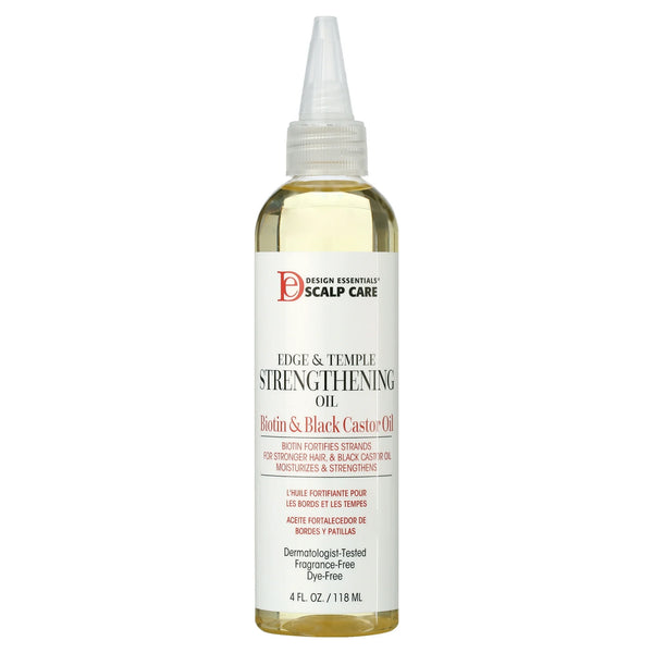 DESIGN EDGE & TEMPLE STRENGTHENING OIL 4 OZ (BIOTIN & BLACK CASTOR OIL)(DES00547)