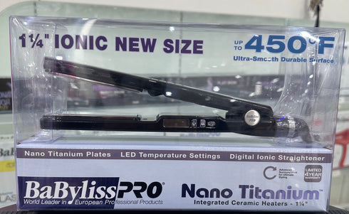 BABNTB2090 BABYLISSPRO NANO TITANIUM ULTRA-SLEEK STRAIGHTENER 1 1/4"