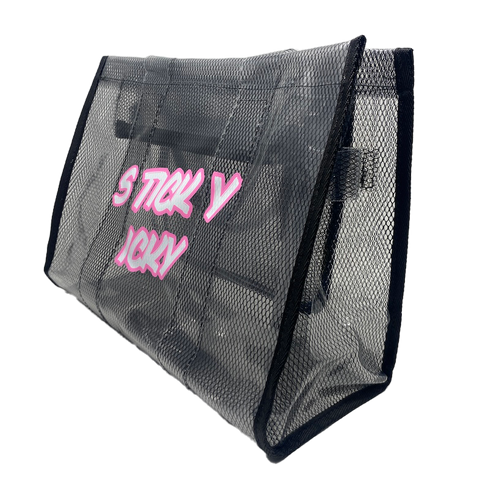 Sticky Icky Black Beach Tote Bag Black