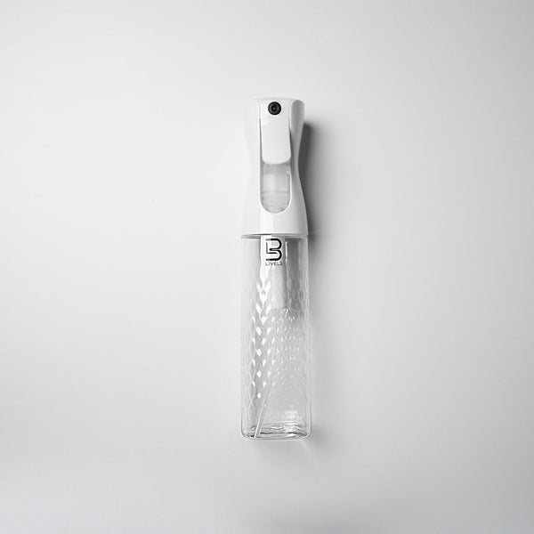 LEVEL 3 BEVELED SPRAY BOTTLE WHITE/CLEAR - (LSB001-2C)