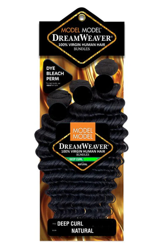 ModelModel Dream Weaver 100% Virgin Human Hair Weave – Deep Curl 3 Bundle Set