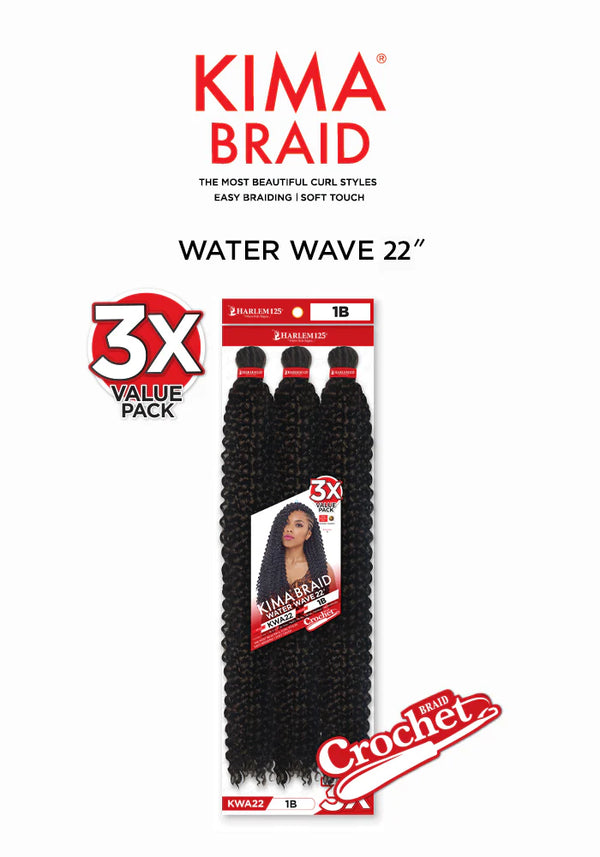Harlem 125 Kima 3X Water Wave 22" Crochet Braid