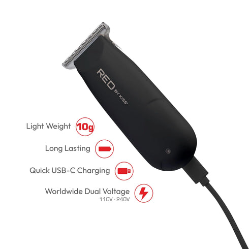 CT08 Red Mini cordless Trimmer BLACK