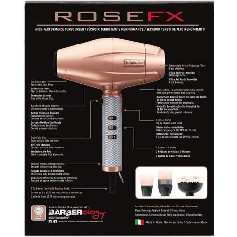 CONAIR BABYLISSPRO DRYER FX ROSEFX dryer1875w(BAB44886)
