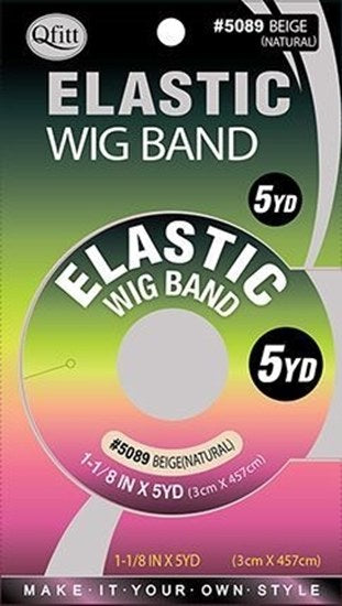 #5089 BEIGE ELASTIC WIG BAND 1-1/8IN X 5YD
