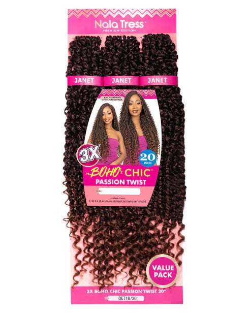 JANET 3X BOHO CHIC PASSION TWIST 20