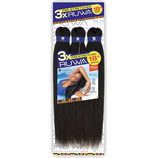 Sensationnel 3X Ruwa Pre-Stretched 18" Synthetic Hair Braid