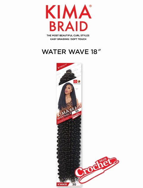 Harlem 125 Kima Braid Crochet Water Wave 18″ Synthetic Hair Braids