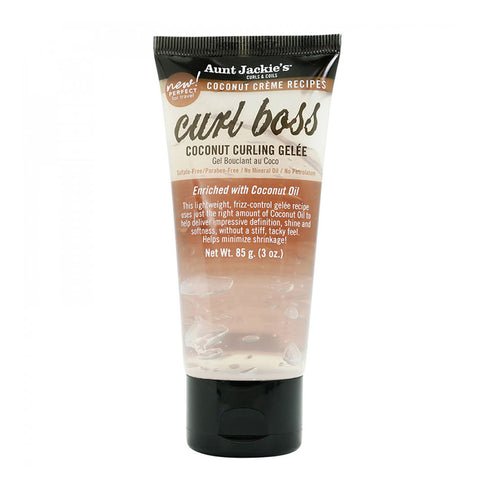 Aunt Jackie's Curls & Coils Curl Boss Coconut Curling Gelee, 3oz