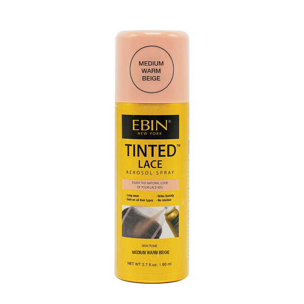 Ebin New York Tinted Lace Aerosol Medium Warm Beige Spray, 2.7oz