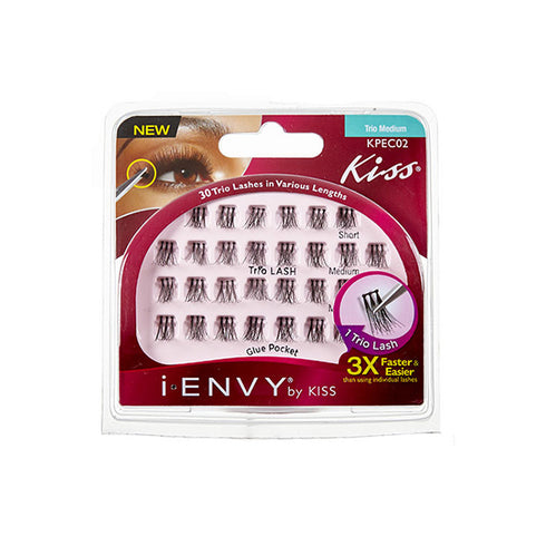 Kiss I Envy Individual Trio Medium Eyelashes - KPEC02