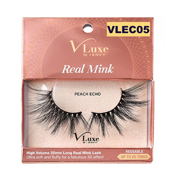 Kiss I Envy V-Luxe Real Mink Peach Echo Eyelashes - VLEC05