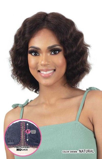 Mayde Beauty Lure Curl 5" 100% Human Hair Lace And Lace Front Wig #NATURAL